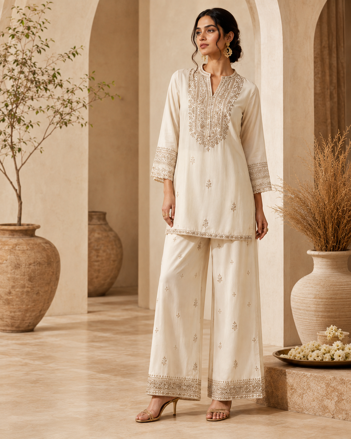 Ivory Noor Short Kurti