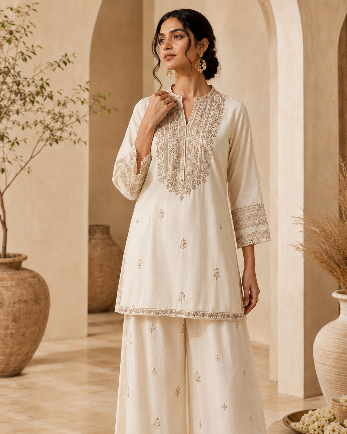 Ivory Noor Short Kurti
